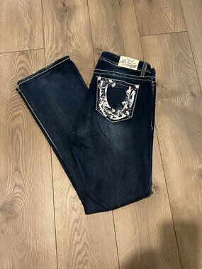 Grace in LA Jeans Dark wash Embroidered